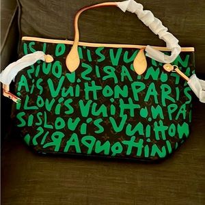 LV MM NEVERFULL GREEN Grafitti
